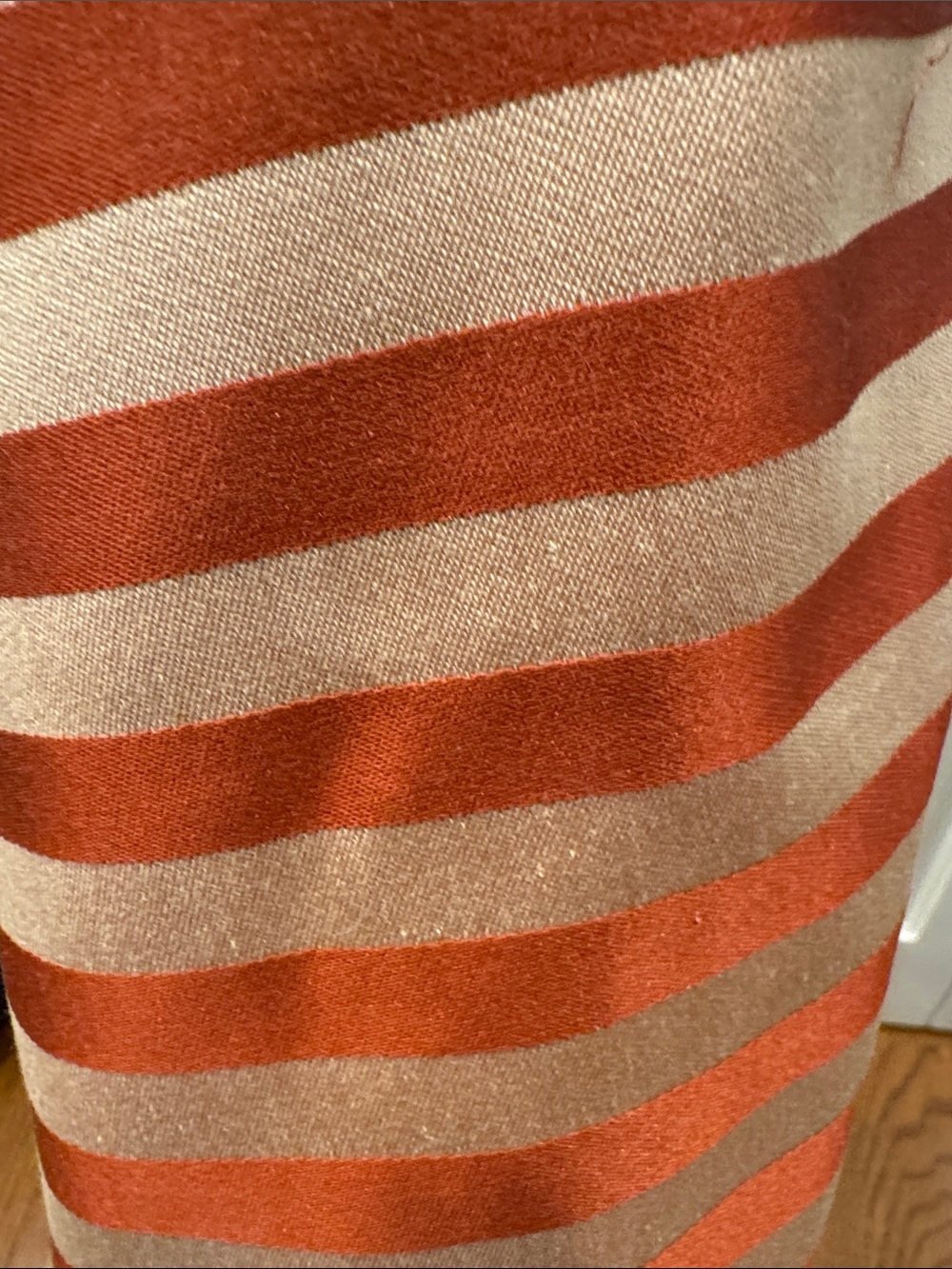Rust and blush Striped Fabric. 46”x 3 yards. - Picture 10 of 13
